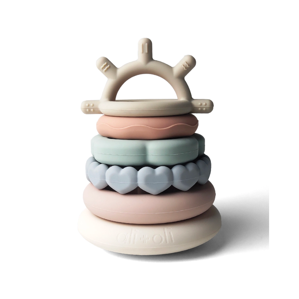 Multicolor Soft Silicone Stacking Ring Tower