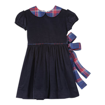 Bibby Dress -- Navy w/ Calvary Plaid