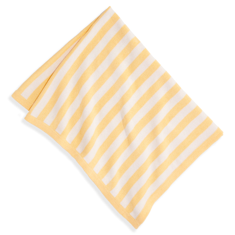 Yellow Striped baby blanket