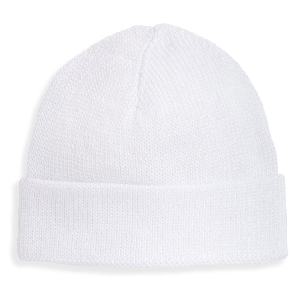 baby mercerized pima hat in white