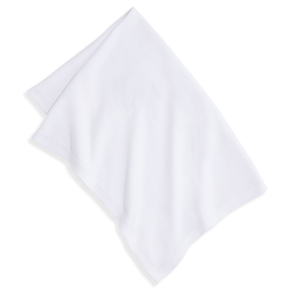 White Mercerized pima baby blanket