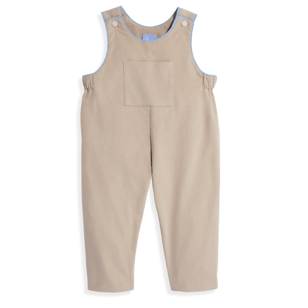 baby boy piped corduroy overall in oyster with cloud