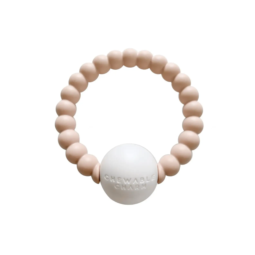 Blush Chewable Charm Teether Toy Rattle